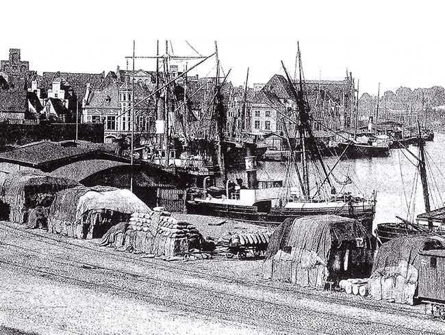 1889 Der Lübecker Hafen